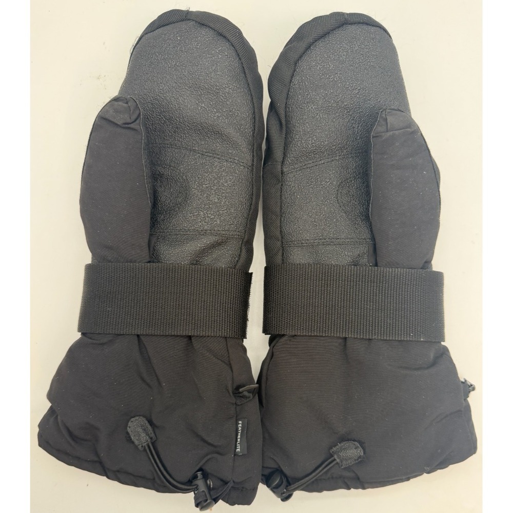 Vintage ZERO 90s Ski Snowboard Mittens Black Featherlite Insulated | Men's Small - Picture 15 of 15